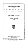 Law School Announcements (Summer 1918) by Law School Announcements Editors