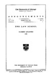 Law School Announcements (Summer 1919) by Law School Announcements Editors