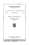 Law School Announcements (Summer 1922)