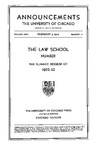 Law School Announcements (Summer 1932)