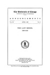 Law School Announcements 1909-1910