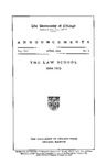 Law School Announcements 1914-1915 by Law School Announcements Editors