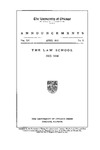Law School Announcements 1915-1916 by Law School Announcements Editors