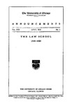 Law School Announcements 1919-1920