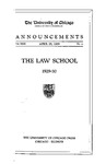 Law School Announcements 1929-1930 by Law School Announcements Editors