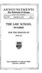 Law School Announcements 1931-1932