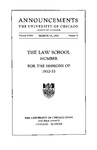 Law School Announcements 1932-1933 by Law School Record Editors