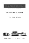 Law School Announcements 1959-1960