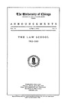 The Law School Announcements 1910-1911 by Law School Announcements Editors