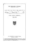 Law School Announcements 1923-1924