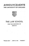 Law School Announcements 1934-1935