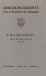 Law School Announcements 1935-1936
