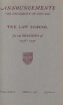 Law School Announcements 1936-1937