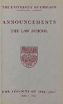 Law School Announcements 1946-1947