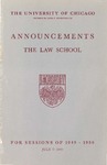 Law School Announcements 1949-1950