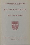 Law School Announcements 1950-1951