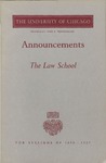 Law School Announcements 1956-1957 by Law School Announcements Editors