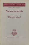 Law School Announcements 1957-1958