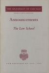 Law School Announcements 1958-1959 by Law School Announcements Editors