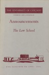 Law School Announcements 1960-1961 by Law School Announcements Editors