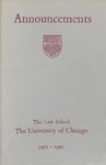Law School Announcements 1961-1962