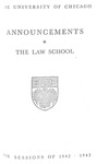 Law School Announcements  1942-1943